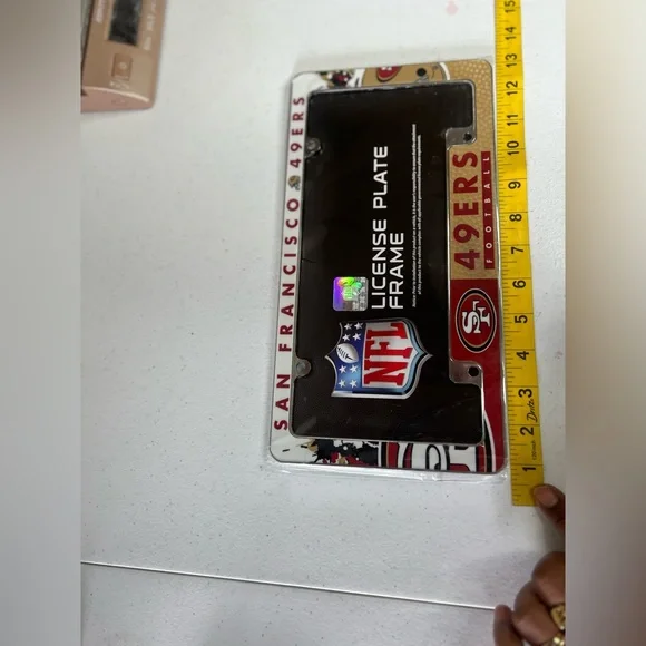NWT NFL San Francisco 49ers Football license plate frame Metal Graphics - Picture 8 of 8